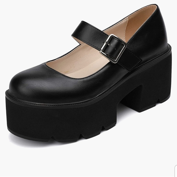 Shoes - BLACK MARY JANE PLATFORMS